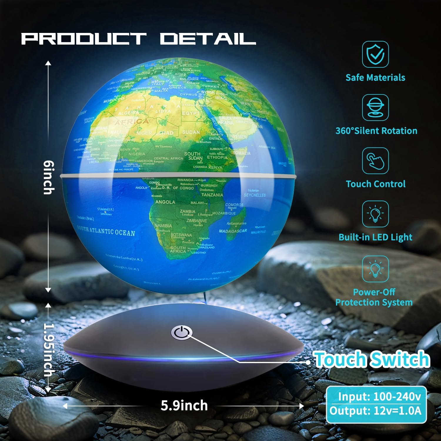Magnetic Levitating Globe with - Office Tech And Gadgets recensione e prezzo