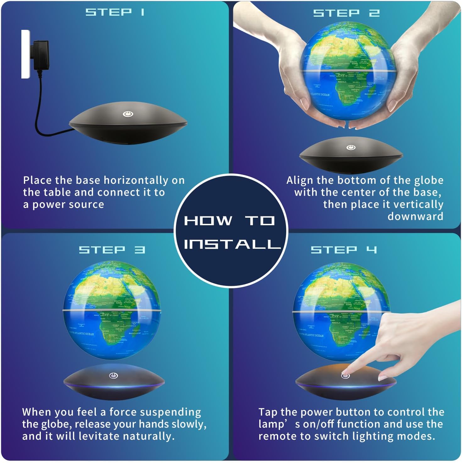 Magnetic Levitating Globe with - Office Tech And Gadgets recensione e prezzo