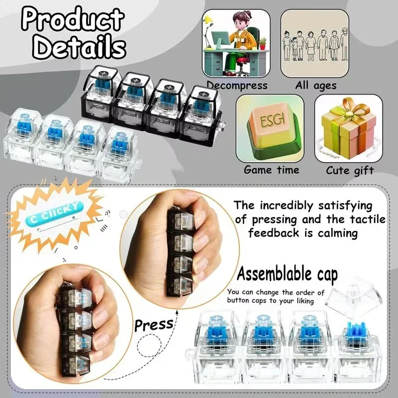 1pcs LED Keyboard Keycap Stres - Office Tech And Gadgets recensione e prezzo