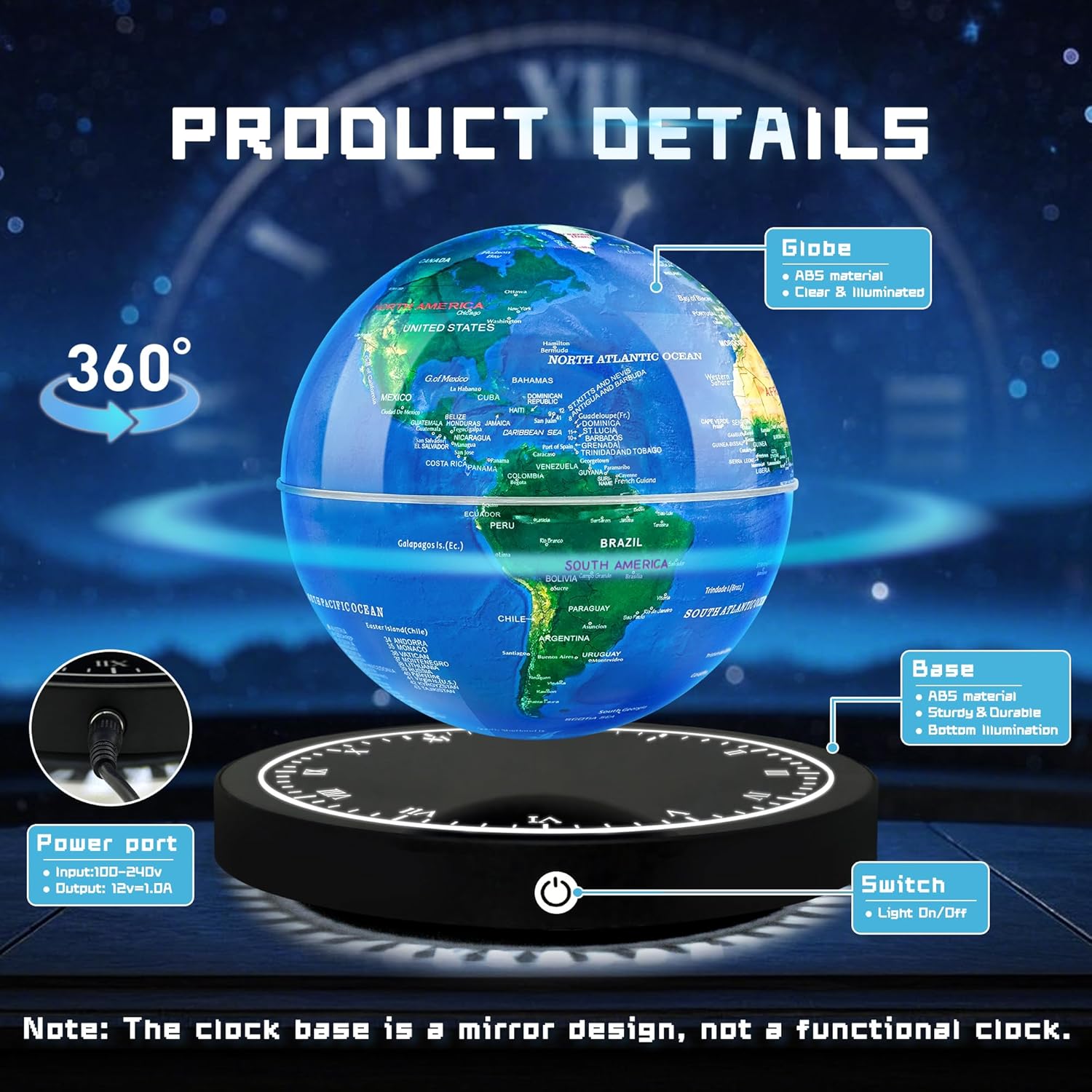 Magnetic Levitating Globe with - Office Tech And Gadgets recensione e prezzo
